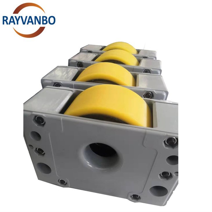 Swivel Remote Controlled Wheel Block With Brake For Crane End Carriage Aluminium Radio Controlled Roller Bearing factory